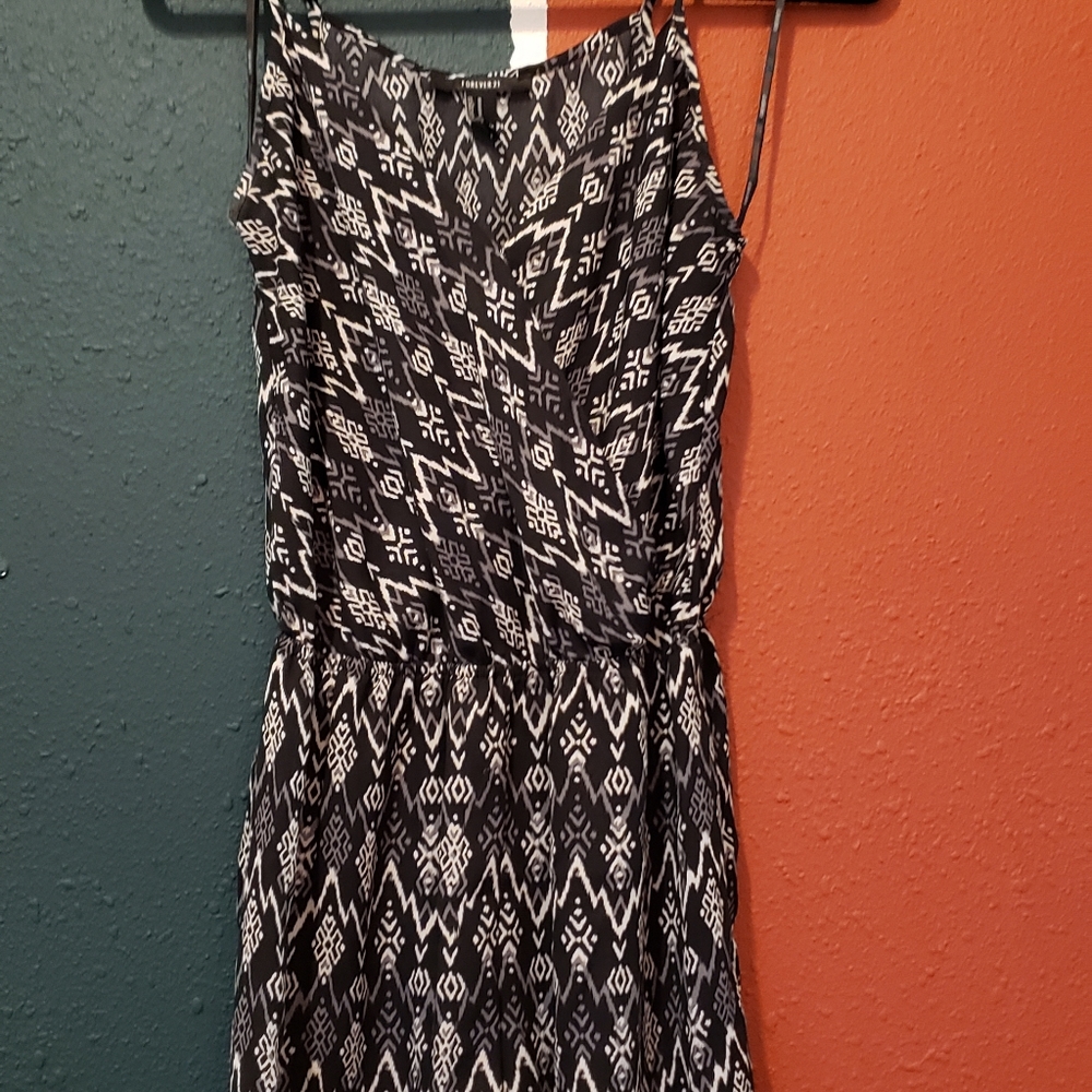 Black pattern romper
